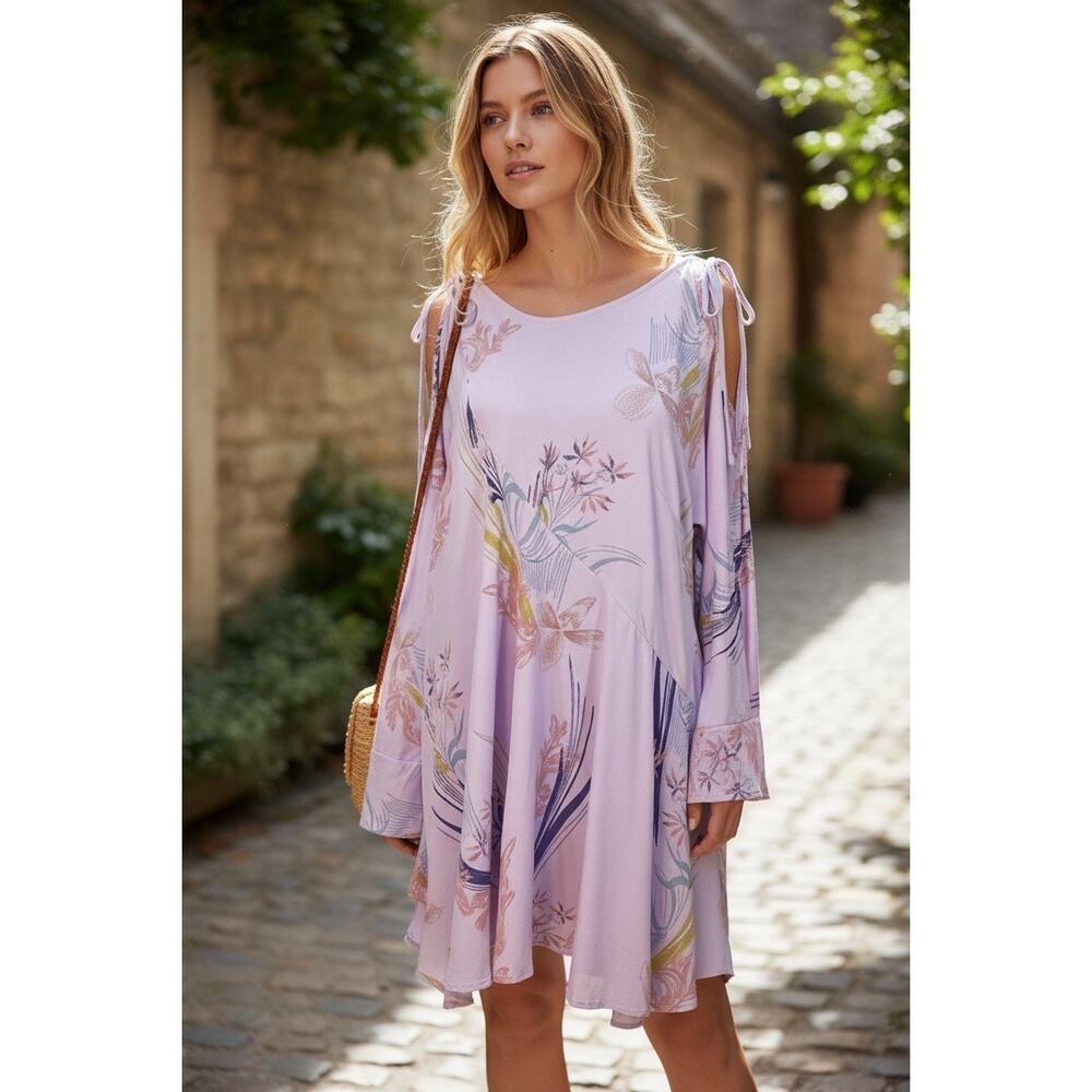 Free People off-shoulder asymmetrical hem dress